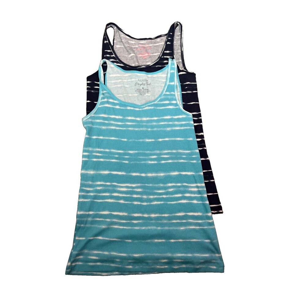 Sonoma Everyday Tanks 2 Pc Size Medium Tie Dye Blue
